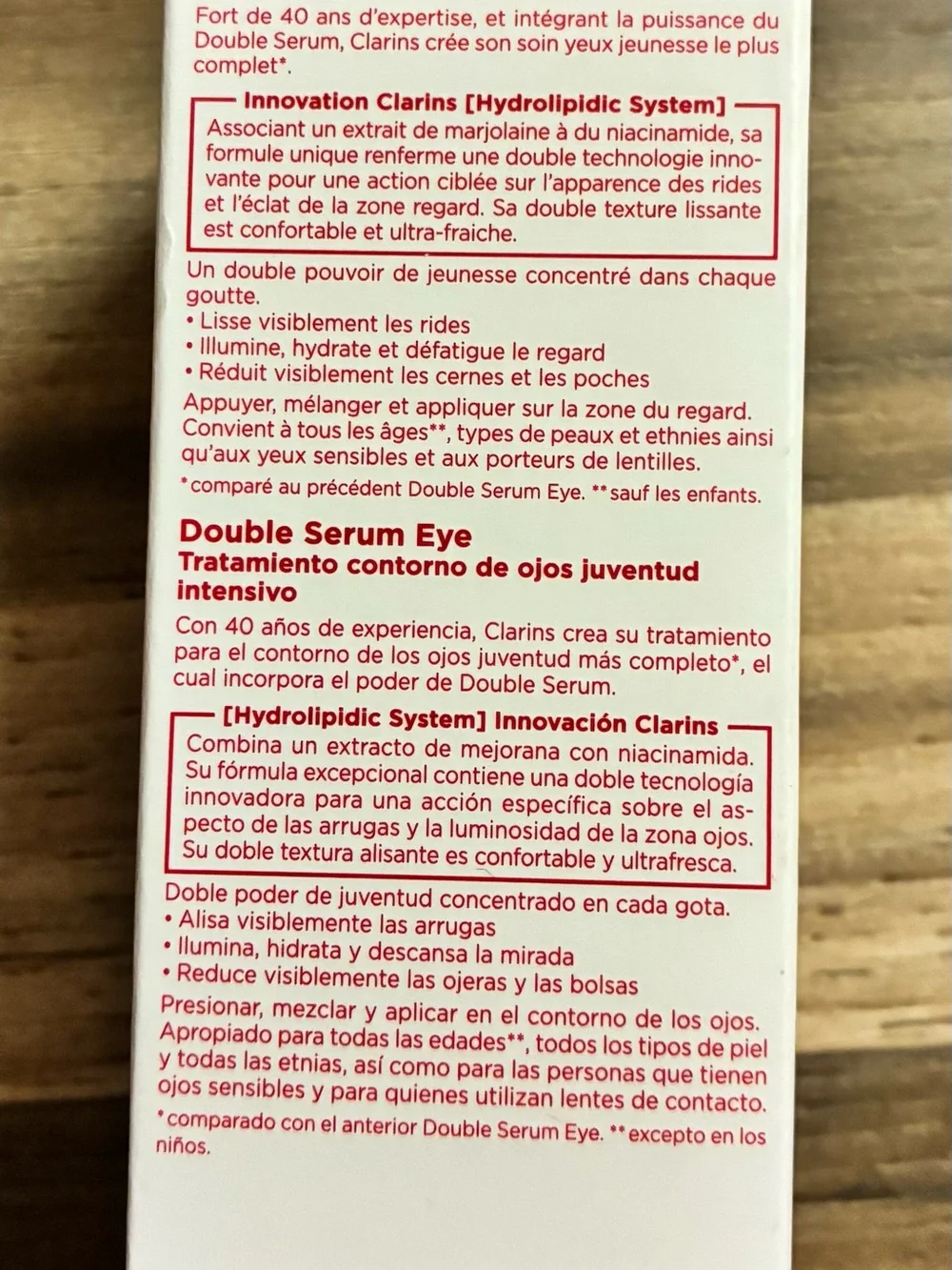 Clarins Double Serum Eye 30ml 1oz Global Age-Defying Eye Concentrate New